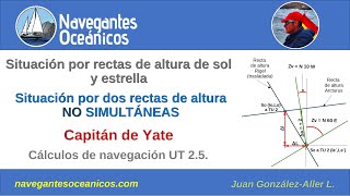 Curso online de Capitán de Yate UT 25 Situación por rectas de altura NO simultáneas [upl. by Chinua]