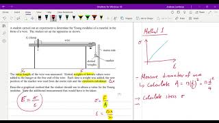 Young Modulus experiment – AS Level Physics – past paper question [upl. by Anenahs]