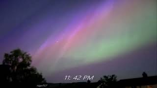 The Northern Lights from the back garden 1011 0524 [upl. by Lanie695]