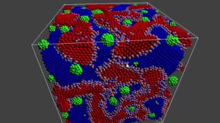 CUDA amphiphilic molecule simulation test [upl. by Orimlede52]