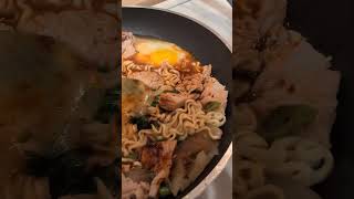 Cooking time Pork chops and Ramen noodles Buldak Habanero Lime 🍋‍🟩 and cilantro and green onions 😋 [upl. by Dogs]