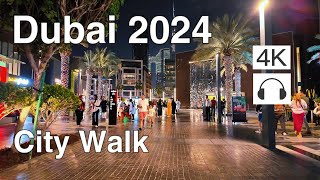 City Walk Dubai 🇦🇪 Night Walking Tour  4K [upl. by Kelton628]