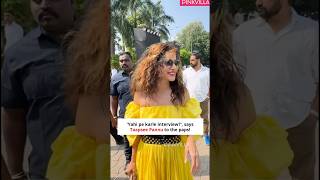 Taapsee Pannus Fun Banter With The Paps😂  shorts bollywood [upl. by Nabal]