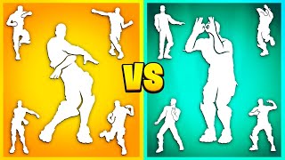 OLD vs NEW Fortnite Dances Get Griddy Floss Scenario Orange Justice Rollie [upl. by Downey]