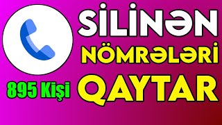 100 İŞƏ YARAYIR ✅ Telefonda Silinən Bütün Kontaktları Nömrələri Geri Qaytarmaq [upl. by Girard]