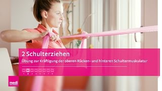 Schulterziehen  Schultermuskulatur trainieren – Übungen gegen Rückenschmerzen [upl. by Chadbourne]