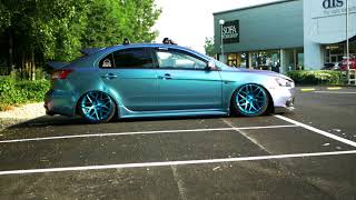 Lancer Sportback airride airlift stance modified slammed jdm jap UK [upl. by Paff449]