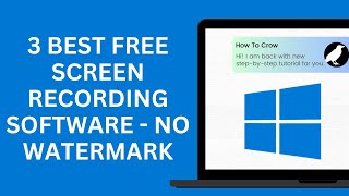 3 Best FREE Screen Recording Software For Windows PC 2024  No Watermark [upl. by Rehpotsihrc]