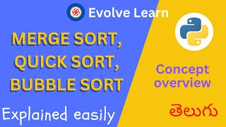 Merge Sort Quick Sort and Bubble Sort A Simplified Explanation [upl. by Joris799]