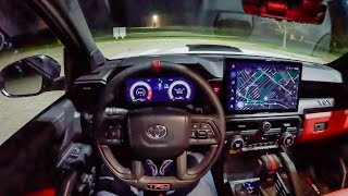 2024 Toyota Tacoma TRD Pro  POV Night Drive Binaural Audio [upl. by Amaj110]