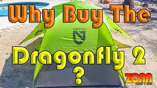 Nemo Dragonfly 2P Tent Review and Setup  Gear Review [upl. by Renckens553]