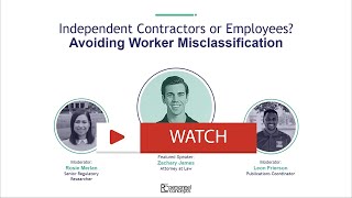 PC Webinar Independent Contractors or Employees Avoiding Misclassification Errors — April 2020 [upl. by Yajeet]