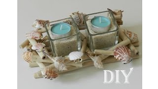 DIY Tischdeko mit Muscheln  table decoration with shells [upl. by Llednol]