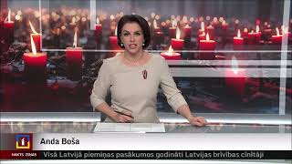 LTV1 Latvia  quotNakts Ziņasquot opening sequence 11 November 2024 [upl. by Ellenij]