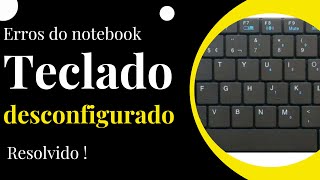 Teclado do notebook desconfigurado resolvido [upl. by Dublin]