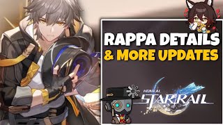 NEW UPDATE RAPPA DETAILS amp OTHER CHARACTER UPDATES  Honkai Star Rail [upl. by Essa]