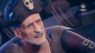 Audio2Face Plugin for iClone 8  Salty Sam Previs Pirate Scene Test in Unreal Engine 53 [upl. by Fesuy]