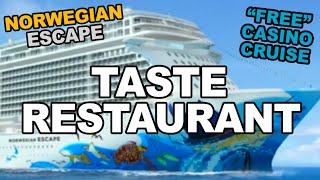 Lunch at Taste Restaurant NCL ESCAPE 48 Norwegian Cruise Line [upl. by Henning]