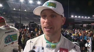 Late caution gives Denny Hamlin 2nd chance and overtime win at Richmond Raceway [upl. by Thagard]