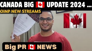 CANADA BIG CHANGE IN PR OINP 2024 CANADA PR UPDATE 2024🇨🇦canada india punjab studyvisa lmia [upl. by Malarkey]