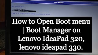 How to Open Boot menu  Boot Manager on Lenovo IdeaPad 320 shorts [upl. by Ayom]