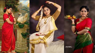 Ravi Varma pictures recreation photoshoot  Recreation try  meghna [upl. by Eenoj644]