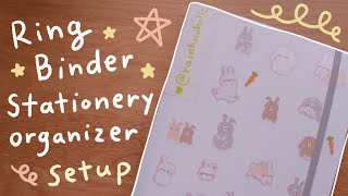 6 Ring Binder Setup Daiso Stationery Organizer  Rainbowholic [upl. by Einnalem805]