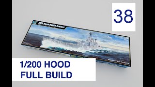 Trumpeter 1200 HMS Hood Full build with Pontos detail set Part 38 Quarterdeck details part 2 [upl. by Lunna240]