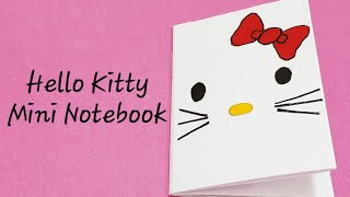 DIY Hello kitty Mini BookMini notebook with single A4 paperno Glue8 pages [upl. by Nahtnanhoj168]