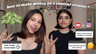 How to make Money as a Content creator on Youtube amp Instagram  Secrets amp Tips ftBhawnaLunthi [upl. by Idnic898]