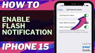 How to Enable Flash Notification on iPhone 15 [upl. by Felske]