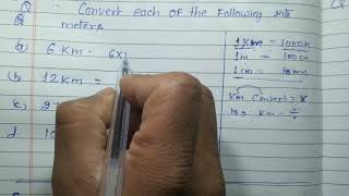 Convert KM into Meter  Convert the following into meter [upl. by Biancha]