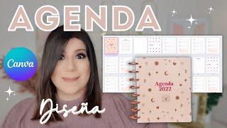 CREA tu propia AGENDA en CANVA ⭐️ Te regalo la plantilla [upl. by Eceertal915]