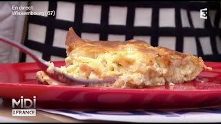 RECETTE  Ziewelkueche  tarte soufflée aux oignons et au lard [upl. by Aiam]