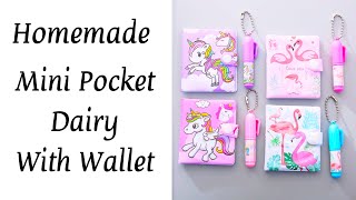 How to make unicorn diary  DIY unicorn notebook  paper craft  DIY notebook  school craft  Mini [upl. by Sicnarf]