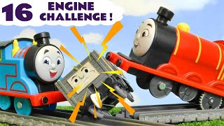 Massive 16 Engine Thomas The Train Fastest and Strongest Challenge [upl. by Filiano]