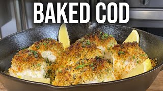 Baked Cod Fish in Oven  Easy Fish Dinner [upl. by Onibas]