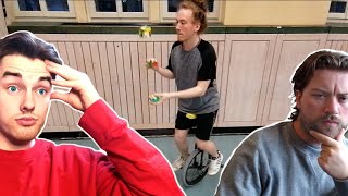 Solving 3 Rubiks Cubes whilst juggling on a unicycle for the first time ever [upl. by Ynhoj]