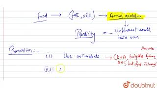 a Explain the term \quotrancidity\quot What damage is caused by rancidity  b What type of chemical [upl. by Maller]