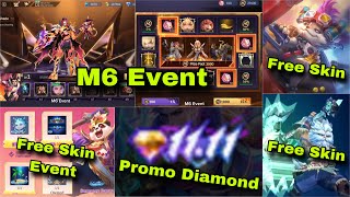 Free ရဦးမဲ့ Skin Promo Diamond အကြောင်း M6 Event အကြောင်း Event အသစ်နဲ့ Update အသစ်အကြောင်းများ 🤩 [upl. by Samaria111]