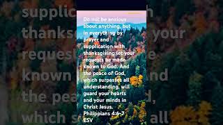 Do not be anxious about anything but in everything by prayer Philippians 467 ESVbibleverse [upl. by Asilad]