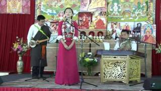 Tenzin Kunsel performs infront of Sogyal Rinpoche [upl. by Ltsyrk]