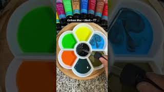 Black Color Mixing With 6 Other Colors colormixing colorfulmixing mixedcolors paintmixing short [upl. by Nnylkcaj399]