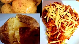 JACKET POTATO  OVEN BAKED POTATOES RECIPE  HOW TO MAKE [upl. by Enaelem]