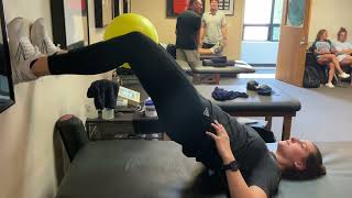 Adductor Squeeze Feet Elevated Glute Bridge [upl. by Drofyar]