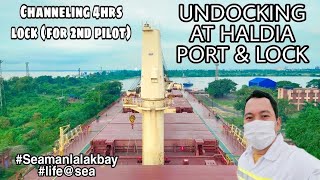 UNDOCKING AT HALDIA PORT AND LOCK  INDIA  🚢🚢 Lifeatsea haldiaindia [upl. by Nida932]