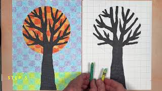 How to Draw a Fall Grid Tree [upl. by Doroteya559]