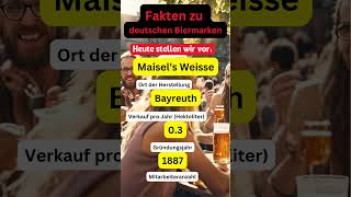 Deutsche Biermarken Vorstellung  heute Maisels Weisse [upl. by Aicined284]