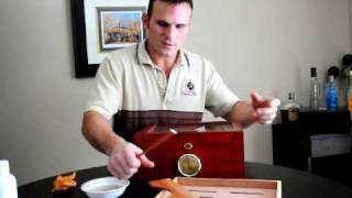 How to season a new Cigar Star Humidor Cigar Humidor [upl. by Attekram]