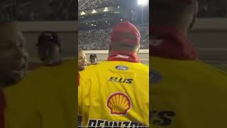 Joey Logano throws fit in Austin Dillions pit stall NASCAR intervenes nascar [upl. by Brindle]